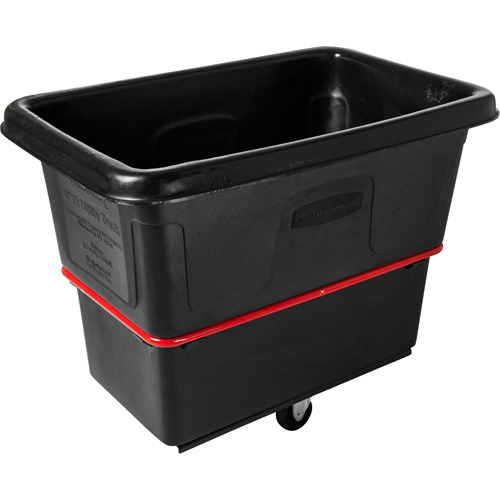 Heavy-Duty Utility Cube Truck, Black Recycled Plastic, 43-1/4" L x 28" W x 33-3/4" H, 12 cu. ft. Volume, 800 lbs. Capacity Meunier Outillage Industriel