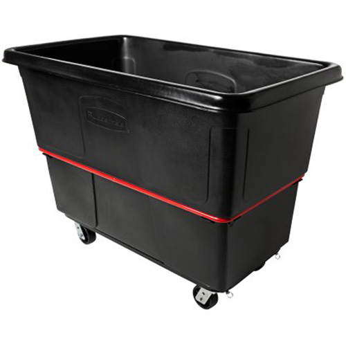 Heavy-Duty Utility Truck, Black Recycled Plastic, 59"/34-5/8" L x 34"/59-1/64" W x 42-1/16"/42-7/8" H, 27 cu. ft. Volume, 1200 lbs. Capacity Meunier Outillage Industriel