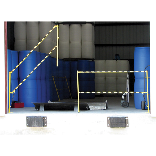 Barri&egrave;re &agrave; bascule de s&eacute;curit&eacute;, Simple, 6' lo x 42-5/8" h d&eacute;ploy&eacute; Meunier Outillage Industriel