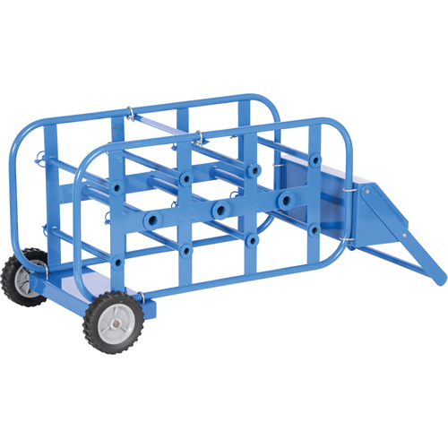 Chariot portatif pour mat&eacute;riaux bobin&eacute;s, Acier, 11 Montants, 19-1/2" la x 43-1/4" h x 17-1/2" p, Capacit&eacute; de 150 lb Meunier Outillage Industriel