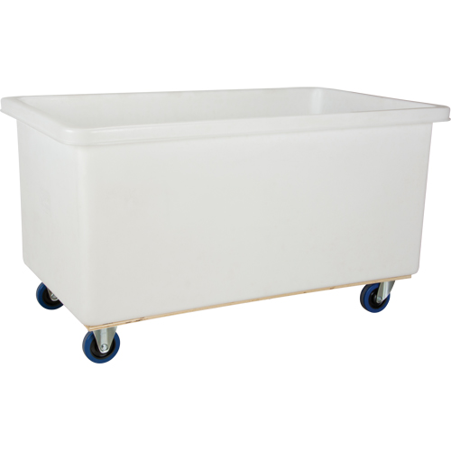 Chariot-caisse &agrave; parois droites, Poly&eacute;thyl&egrave;ne blanc, 57" lo x 34" la x 33" h, Volume 22 pi³, Capacit&eacute; 600 lb Meunier Outillage Industriel
