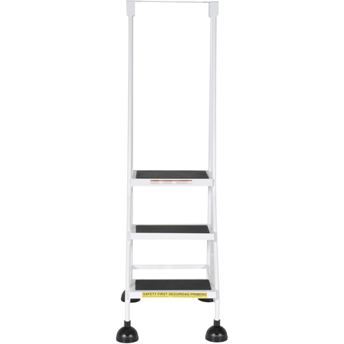 &eacute;chelles Stop-Step, 3 marches, Largeur de la marche 16", Hauteur de la plateforme 28-11/16", Acier Meunier Outillage Industriel
