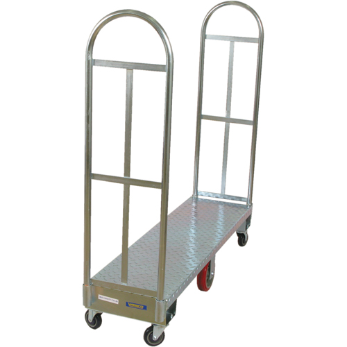 U-Boat Platform Truck, 60" L x 16" W, 1750 lbs. Capacity, Polyurethane Casters Meunier Outillage Industriel