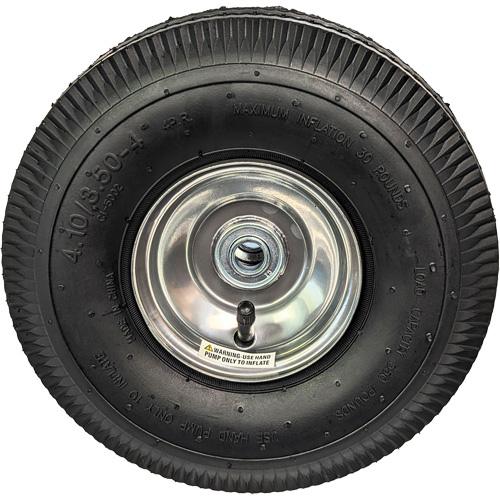 Roue pneumatique de rechange pour diable, 10" (254 mm), Capacit&eacute; de 350 lb Meunier Outillage Industriel