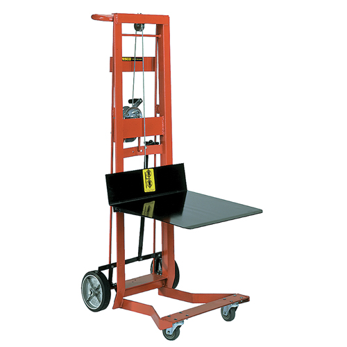 Platform Lift Stacker, Hand Winch Operated, 750 lbs. Capacity, 40" Max Lift Meunier Outillage Industriel