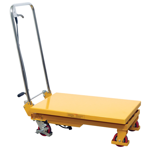 Hydraulic Scissor Lift Table, 17.75" L x 27.5" W/27-1/2" L x 17-3/4" W, Steel, 330 lbs. Capacity Meunier Outillage Industriel