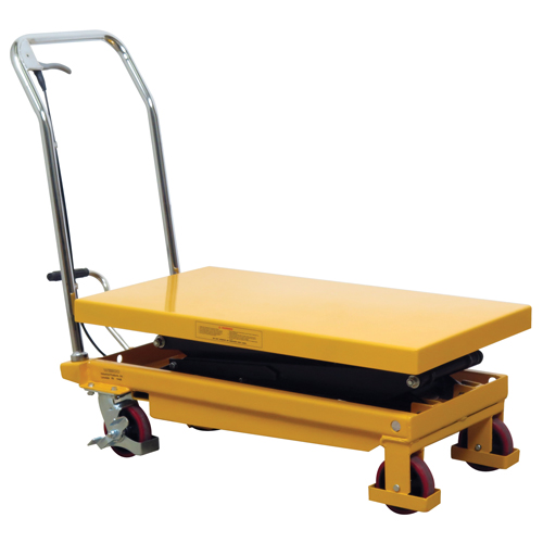 Hydraulic Scissor Lift Table, 19.5" L x 35.5" W/35-1/2" L x 19-1/2" W, Steel, 770 lbs. Capacity Meunier Outillage Industriel