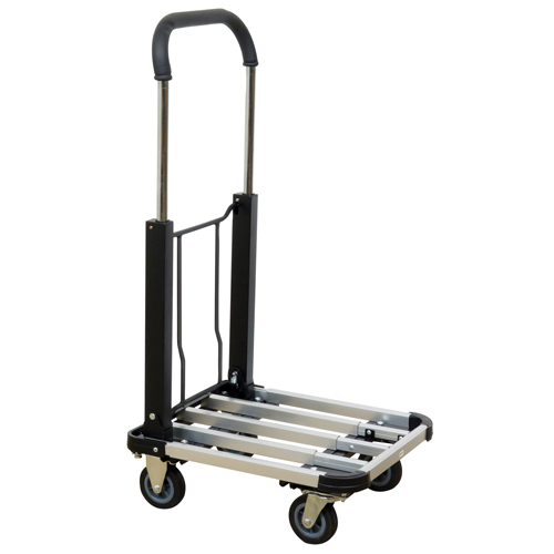 Folding Handle Platform Truck, Aluminum, 300 lbs., 28" L x 16" W, 37.75" High Meunier Outillage Industriel