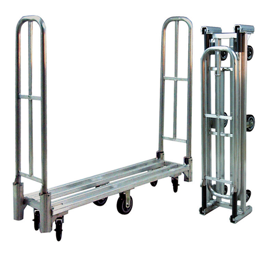 Chariot utilitaire pliant en aluminium U-Boat, 16" la x 60" lo, 1500 lb cap, Roues Polyur&eacute;thane Meunier Outillage Industriel