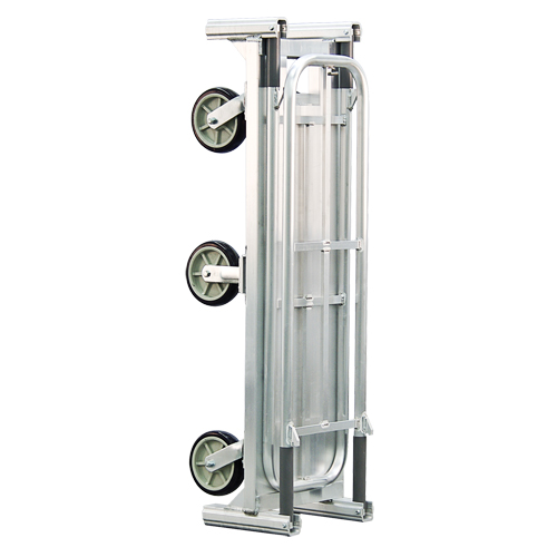 Chariot de livraison en vrac pliant en aluminium U-Boat, 18" la x 61" lo, 1200 lb cap, Roues Polyur&eacute;thane Meunier Outillage Industriel