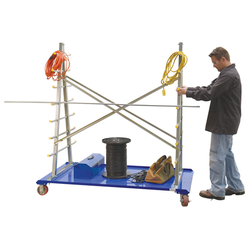 Chariot &agrave; cadre en A pour barres et tuyaux, Acier, 36-3/4" la x 73-3/4" p x 72-1/2" h, Capacit&eacute; de 2000 lb Meunier Outillage Industriel