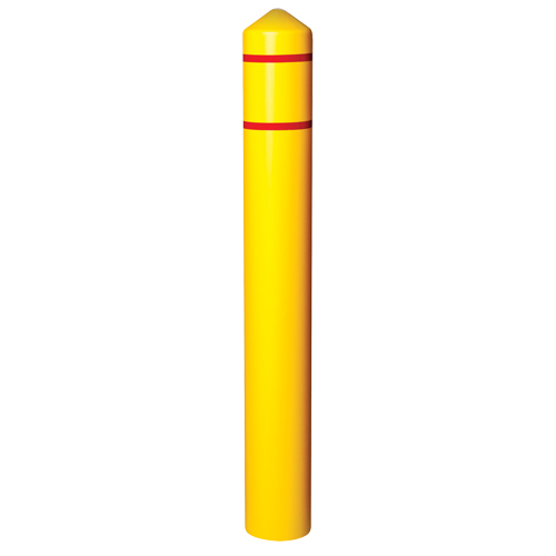 Enveloppe lisse pour butoir avec bandes r&eacute;fl&eacute;chissantes, 6" dia. x 56" l, Jaune Meunier Outillage Industriel
