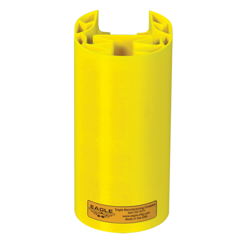 Butoir en poly pour rayonnage, 5" la x 6" lo x 8" h, Jaune Meunier Outillage Industriel
