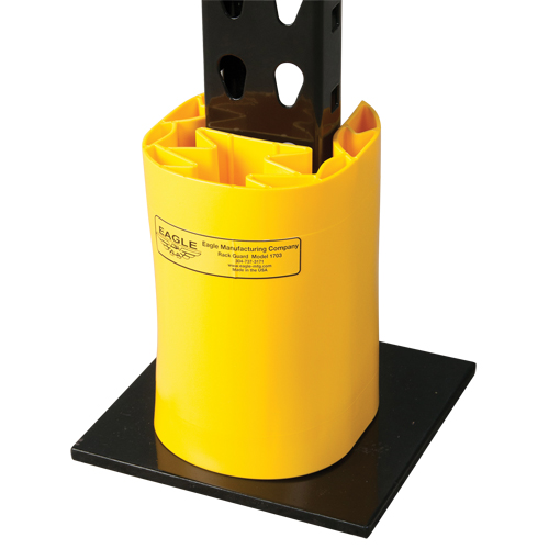 Butoir en poly pour rayonnage, 5" la x 6" lo x 8" h, Jaune Meunier Outillage Industriel