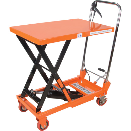 Hydraulic Scissor Lift Table, 27-1/2" L x 17-3/4" W, Steel, 330 lbs. Capacity Meunier Outillage Industriel