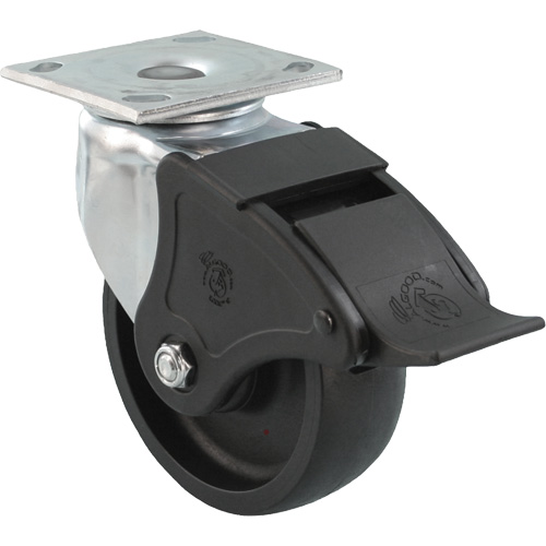Emaxx RollX Wow Caster, Swivel with Brake, 4" (101.6 mm), Nylon, 1200 lbs. (544.3 kg.) Meunier Outillage Industriel