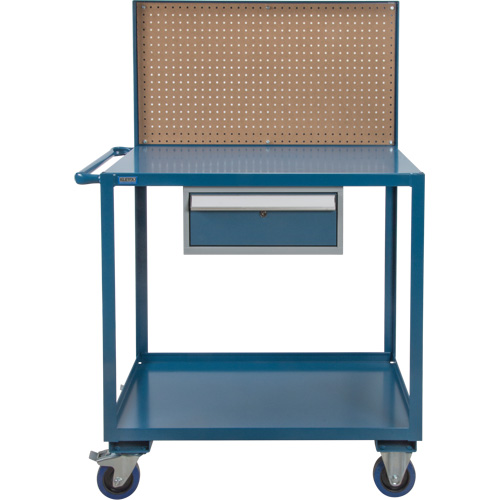 Mobile Service Cart, 2 Tiers, 24" W x 57" H x 40" D, 1200 lbs. Capacity Meunier Outillage Industriel