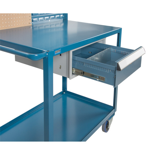 Mobile Service Cart, 2 Tiers, 24" W x 57" H x 40" D, 1200 lbs. Capacity Meunier Outillage Industriel