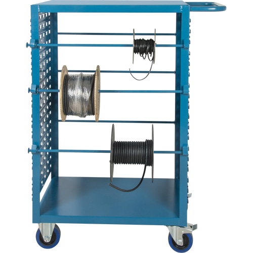 Mobile Wire Spool Cart, Steel, 6 Rod, 21" W x 48" H x 38" D, 1200 lbs. Capacity Meunier Outillage Industriel
