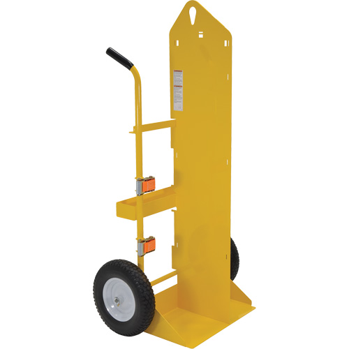 Chariot pour chalumeau et bouteille &agrave; gaz, Roues Rempli de mousse, Base de 23-13/16" la x 22-13/16" lo, 500 lb Meunier Outillage Industriel