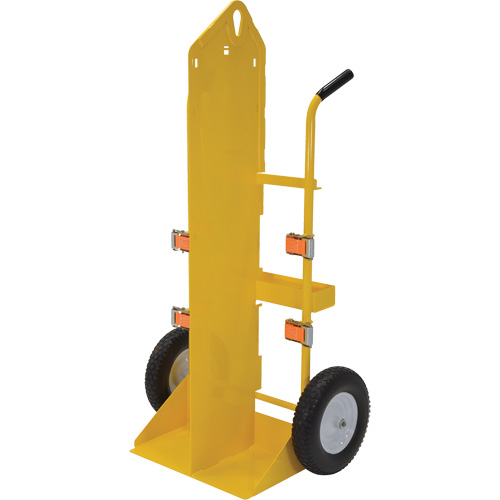 Chariot pour chalumeau et bouteille &agrave; gaz, Roues Rempli de mousse, Base de 23-13/16" la x 22-13/16" lo, 500 lb Meunier Outillage Industriel