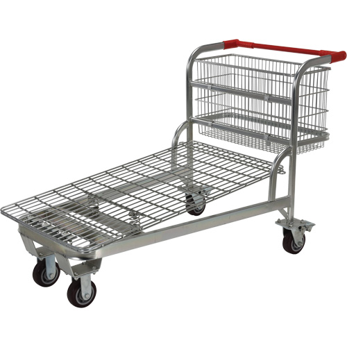 Chariot en treillis emboîtable, Acier, 28-3/4" x 37-1/16" x 59-5/8", Capacit&eacute; 275 lb Meunier Outillage Industriel