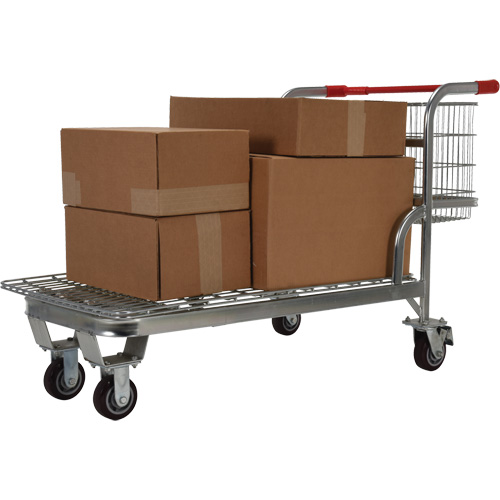 Chariot en treillis emboîtable, Acier, 28-3/4" x 37-1/16" x 59-5/8", Capacit&eacute; 275 lb Meunier Outillage Industriel