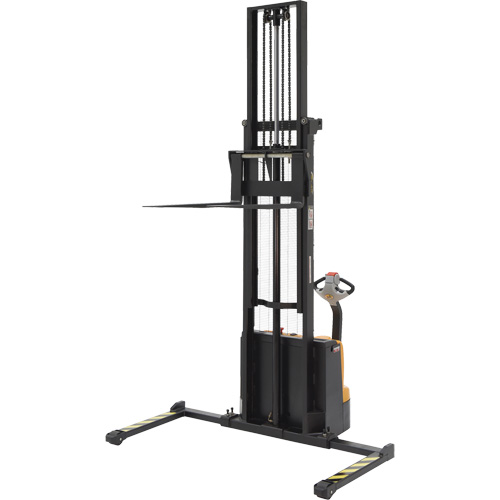 Double Mast Stacker, Electric Operated, 2200 lbs. Capacity, 150" Max Lift Meunier Outillage Industriel