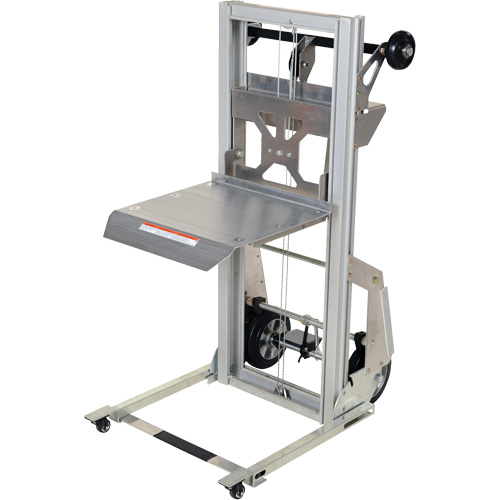 Portable Aluminum Load Lifter, Foot Pump Operated, 200 lbs. Capacity, 61" Max Lift Meunier Outillage Industriel
