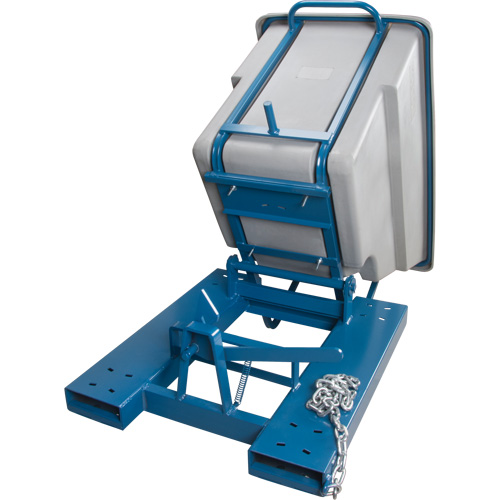 Self-Dumping Hopper, Polyethylene, 5/8 cu.yd., Grey Meunier Outillage Industriel