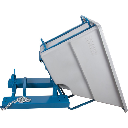 Self-Dumping Hopper, Polyethylene, 5/8 cu.yd., Grey Meunier Outillage Industriel
