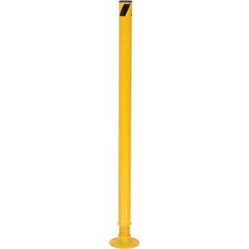 Spring Loaded Bollard, Steel, 42" H x 2-1/8" W, Yellow Meunier Outillage Industriel