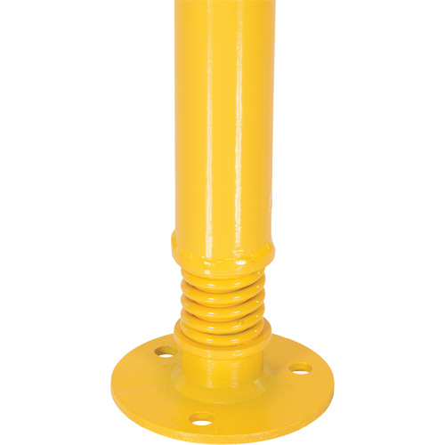 Spring Loaded Bollard, Steel, 42" H x 2-1/8" W, Yellow Meunier Outillage Industriel