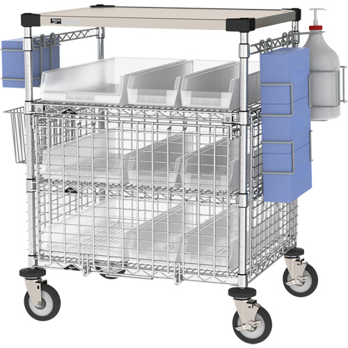 Poste d'EPI pour r&eacute;ception, Acier inoxydable, 43" x 40" x 24", Capacit&eacute; 900 lb Meunier Outillage Industriel