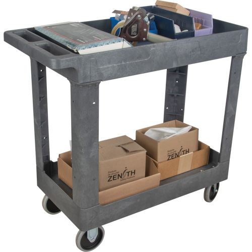 Chariot utilitaire pour l'entretien, 2 tiers, 16-1/2" x 32-1/2" x 34-1/2", Capacit&eacute; 550 lb Meunier Outillage Industriel