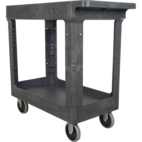 Chariot utilitaire pour l'entretien, 2 tiers, 16-1/2" x 32-1/2" x 34-1/2", Capacit&eacute; 550 lb Meunier Outillage Industriel