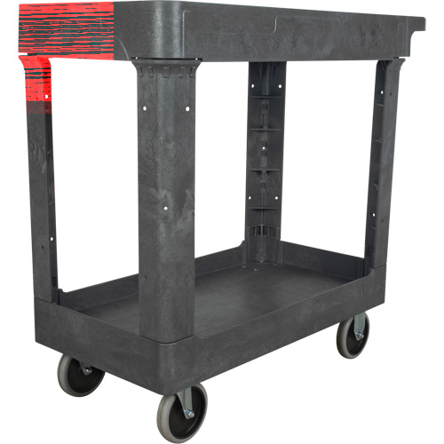 Chariot utilitaire pour l'entretien, 2 tiers, 16-1/2" x 32-1/2" x 34-1/2", Capacit&eacute; 550 lb Meunier Outillage Industriel