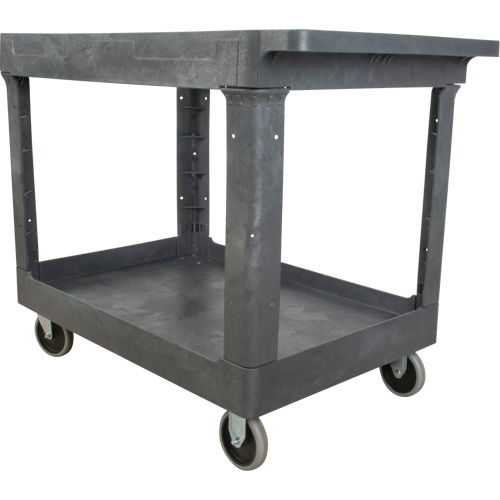 Chariot utilitaire pour l'entretien, 2 tiers, 24-5/8" x 32-1/2" x 40", Capacit&eacute; 550 lb Meunier Outillage Industriel