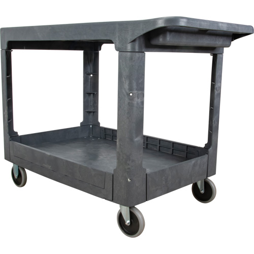 Chariot utilitaire pour l'entretien avec tablette plate, 2 tiers, 25-1/4" x 32-1/4" x 44", Capacit&eacute; 550 lb Meunier Outillage Industriel