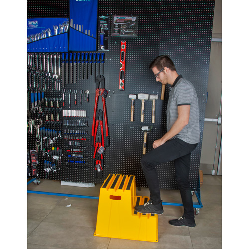 Industrial Step Stool, 2 Steps, 26" x 22-7/16" x 19-11/16" High Meunier Outillage Industriel