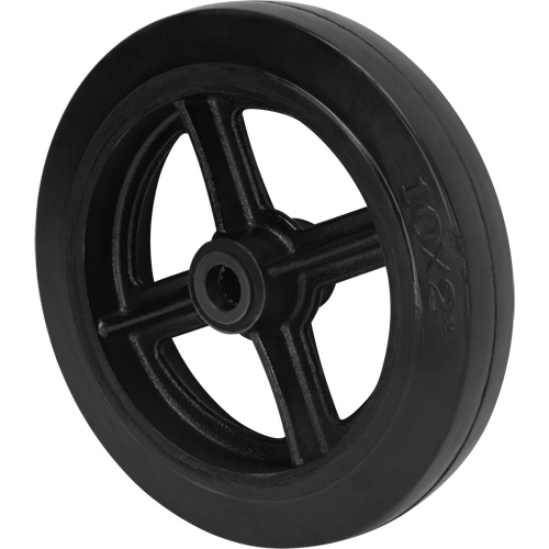 Mold-On Rubber Wheel, 10" (254 mm) Dia. x 2" (50.8 mm) W, 948 lbs. (430 kg) Capacity Meunier Outillage Industriel