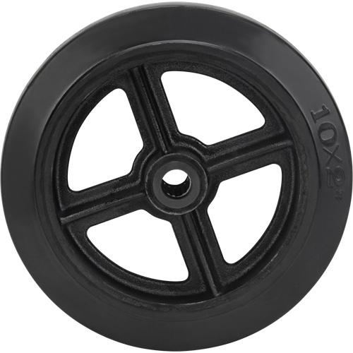Mold-On Rubber Wheel, 10" (254 mm) Dia. x 2" (50.8 mm) W, 948 lbs. (430 kg) Capacity Meunier Outillage Industriel