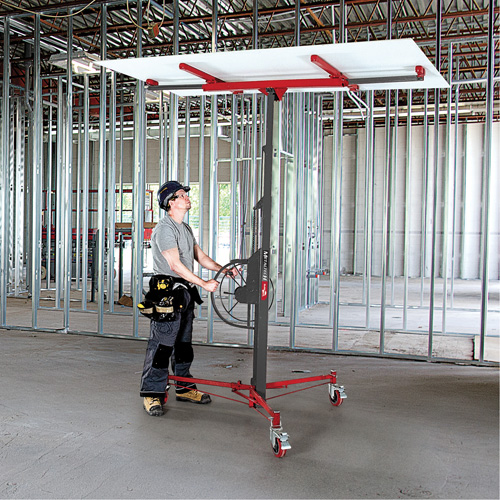 Appareils de levage pour panneaux de cloisons s&egrave;ches Bulidman Meunier Outillage Industriel