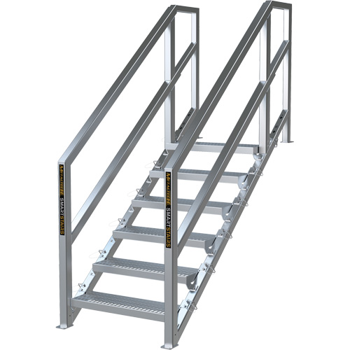 SmartStairs 6-10 Steps Modular Construction Stair System, 75" H Meunier Outillage Industriel