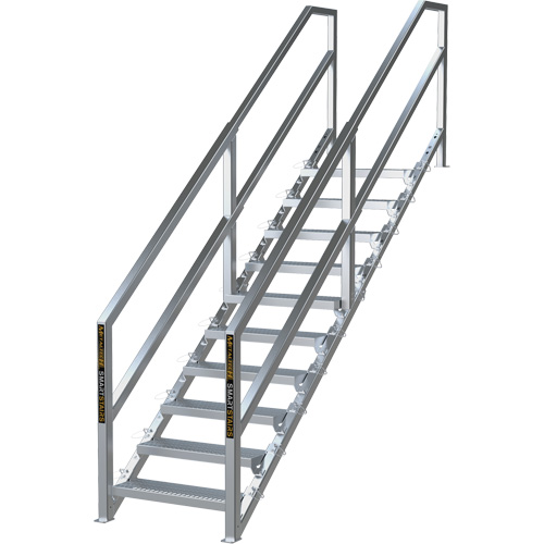SmartStairs 6-10 Steps Modular Construction Stair System, 75" H Meunier Outillage Industriel