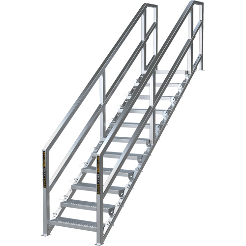 SmartStairs 11-16 Steps Modular Construction Stair System, 120" H Meunier Outillage Industriel