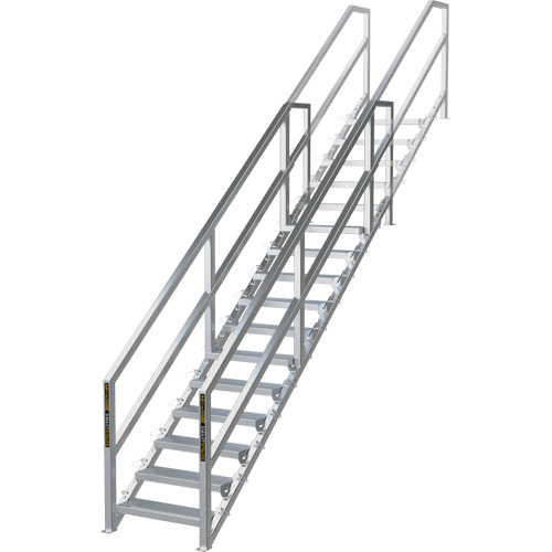 SmartStairs 11-16 Steps Modular Construction Stair System, 120" H Meunier Outillage Industriel