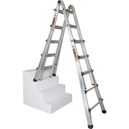 Telescoping Multi-Position Ladder, Aluminum, 300 lbs., CSA Grade 1A Meunier Outillage Industriel