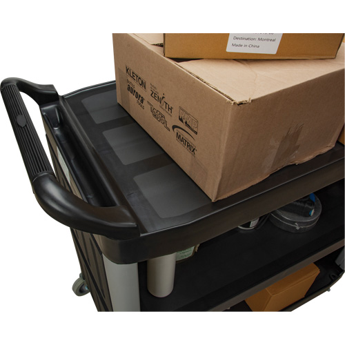 Utility Cart, 3 Tiers, 19-3/4" x 37-1/2" x 40-1/4", 250 lbs. Capacity Meunier Outillage Industriel