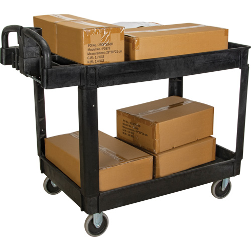 Utility Cart, 2 Tiers, 25-5/8" x 33-1/2" x 43-3/4", 550 lbs. Capacity Meunier Outillage Industriel